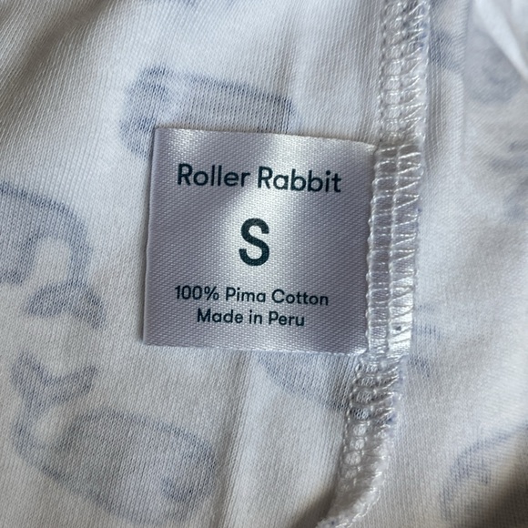 Roller Rabbit Moby blue whale two piece henley pajama set S - Picture 8 of 8